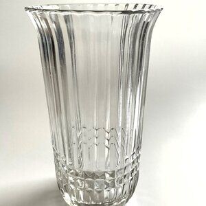 FTDA ELEGANT GLASS FLOWER VASE HEAVY THICK VINTAGE 1986
